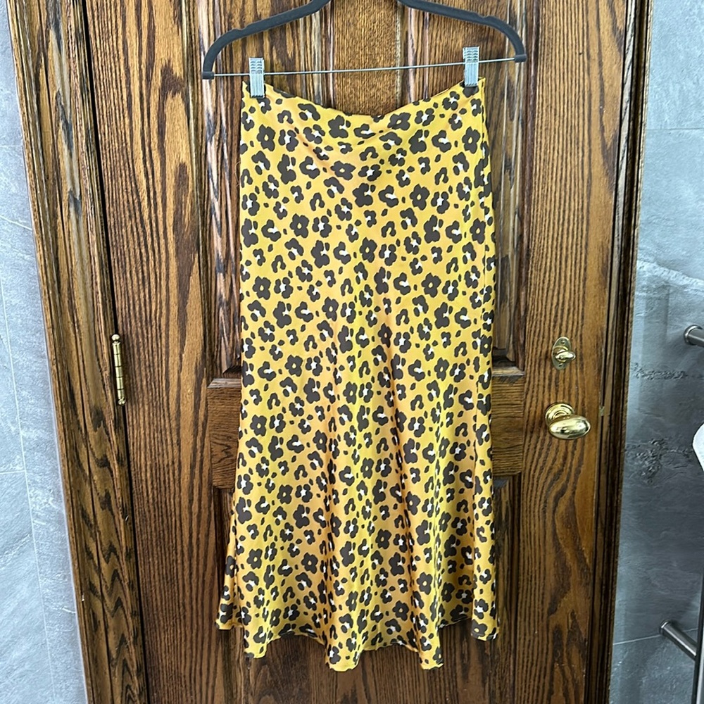 Urban outfitters leopard bias skirt